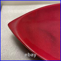 Rare Stonelain Pottery mid century modern ceramics Blood Red 14