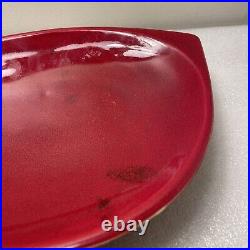 Rare Stonelain Pottery mid century modern ceramics Blood Red 14