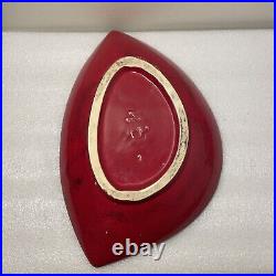 Rare Stonelain Pottery mid century modern ceramics Blood Red 14