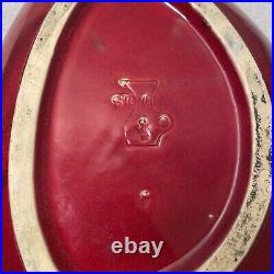 Rare Stonelain Pottery mid century modern ceramics Blood Red 14