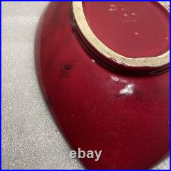 Rare Stonelain Pottery mid century modern ceramics Blood Red 14