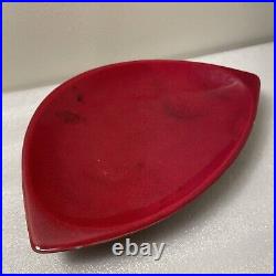 Rare Stonelain Pottery mid century modern ceramics Blood Red 14