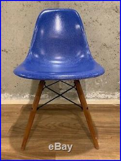 Rare Summit S Herman Miller Eames Fiberglass Shell Chair Ultramarine Royal Blue