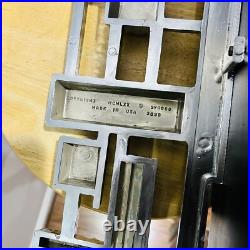 Rare Syroco Brutalist Mid Century MCM Plastic Base And Wood Wall Shelf