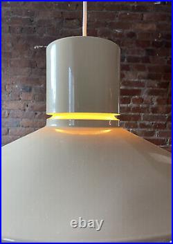 Rare Taupe Color LIGHTOLIER Pendant Lamp Mid Century Modern up to 150W Exc. Cond