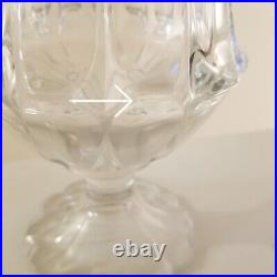 Rare Unique Vintage 1970s Fenton Valencia Clear Large 26.25 Swung Glass Vase
