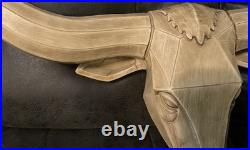 Rare Universal Statuary MCM Cubist Texas Longhorn Cow Wall Hanging Decor 1959
