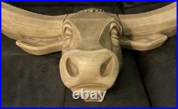 Rare Universal Statuary MCM Cubist Texas Longhorn Cow Wall Hanging Decor 1959 Rare Universal Statuary MCM Cubist Texas Longhorn Cow Wall Hanging Decor 1959