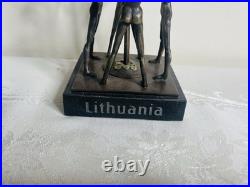 Rare VTG Bronze Gothic Church Lithuania Sculpture Brutalist Mid-Century Modern