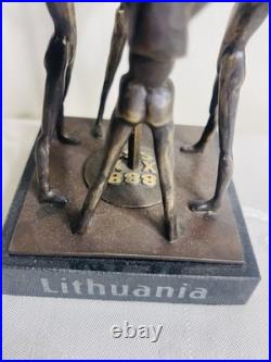 Rare VTG Bronze Gothic Church Lithuania Sculpture Brutalist Mid-Century Modern