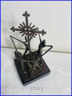Rare VTG Bronze Gothic Church Lithuania Sculpture Brutalist Mid-Century Modern