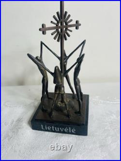 Rare VTG Bronze Gothic Church Lithuania Sculpture Brutalist Mid-Century Modern