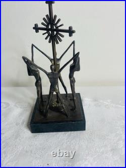 Rare VTG Bronze Gothic Church Lithuania Sculpture Brutalist Mid-Century Modern