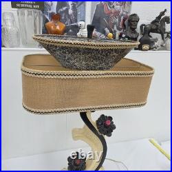 Rare Vintage 1950s Continental Art Lamp Mid Century Modern Fiberglass Shade