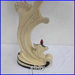 Rare Vintage 1950s Continental Art Lamp Mid Century Modern Fiberglass Shade