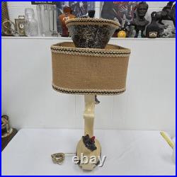 Rare Vintage 1950s Continental Art Lamp Mid Century Modern Fiberglass Shade