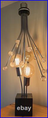 Rare Vintage 1960s Chrome Acrylic Space Age Lamp Mid Century Modern MCM Lighting