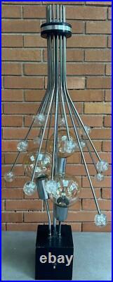 Rare Vintage 1960s Chrome Acrylic Space Age Lamp Mid Century Modern MCM Lighting