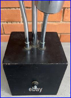 Rare Vintage 1960s Chrome Acrylic Space Age Lamp Mid Century Modern MCM Lighting