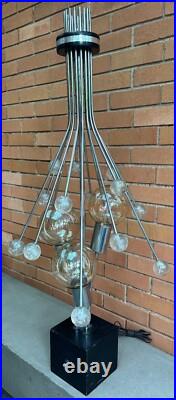 Rare Vintage 1960s Chrome Acrylic Space Age Lamp Mid Century Modern MCM Lighting