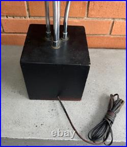 Rare Vintage 1960s Chrome Acrylic Space Age Lamp Mid Century Modern MCM Lighting