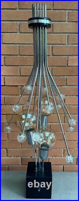 Rare Vintage 1960s Chrome Acrylic Space Age Lamp Mid Century Modern MCM Lighting