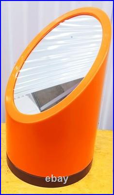 Rare Vintage 1970 Space Age Mid Century Modern Pop Art Orange ABS Mirror Rare Vintage 1970 Space Age Mid Century Modern Pop Art Orange ABS Mirror