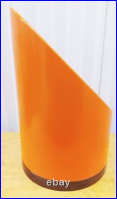Rare Vintage 1970 Space Age Mid Century Modern Pop Art Orange ABS Mirror