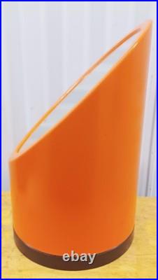 Rare Vintage 1970 Space Age Mid Century Modern Pop Art Orange ABS Mirror
