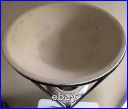 Rare Vintage 50s Atomic Iron Ceramic Pottery Lamp Mid Century Modern Lighting