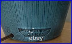 Rare Vintage 50s MCM Harlequin Chalkware Lamp Mid Century Modern Atomic Fortune
