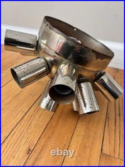 Rare Vintage 60's Sputnik Flush Mount Light Fixture 16 Socket