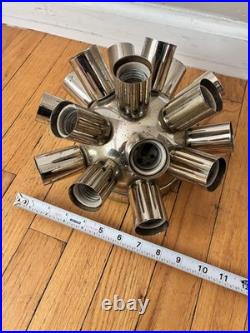 Rare Vintage 60's Sputnik Flush Mount Light Fixture 16 Socket