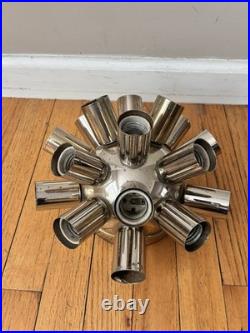 Rare Vintage 60's Sputnik Flush Mount Light Fixture 16 Socket