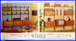 Rare Vintage 60s Mid Century Modern Texmon Blindheim Ergo Teak Wall Unit Catalog Rare Vintage 60s Mid Century Modern Texmon Blindheim Ergo Teak Wall Unit Catalog