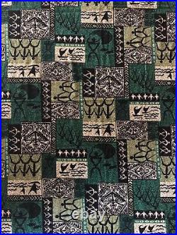 Rare Vintage Abstract Tribal Mid Century Modern Trans Pacific Textiles Barkcloth