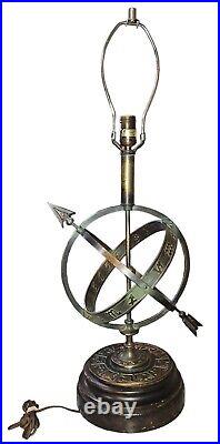 Rare Vintage Armillary Astrological Zodiac Bronze Table Lamp By Frederick Cooper Rare Vintage Armillary Astrological Zodiac Bronze Table Lamp By Frederick Cooper
