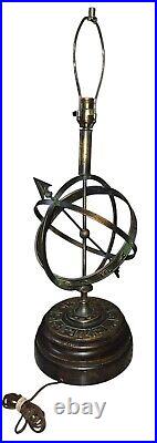 Rare Vintage Armillary Astrological Zodiac Bronze Table Lamp By Frederick Cooper Rare Vintage Armillary Astrological Zodiac Bronze Table Lamp By Frederick Cooper