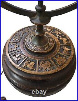Rare Vintage Armillary Astrological Zodiac Bronze Table Lamp By Frederick Cooper Rare Vintage Armillary Astrological Zodiac Bronze Table Lamp By Frederick Cooper