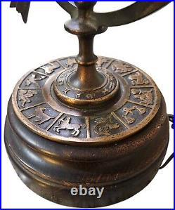 Rare Vintage Armillary Astrological Zodiac Bronze Table Lamp By Frederick Cooper Rare Vintage Armillary Astrological Zodiac Bronze Table Lamp By Frederick Cooper