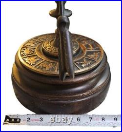 Rare Vintage Armillary Astrological Zodiac Bronze Table Lamp By Frederick Cooper Rare Vintage Armillary Astrological Zodiac Bronze Table Lamp By Frederick Cooper