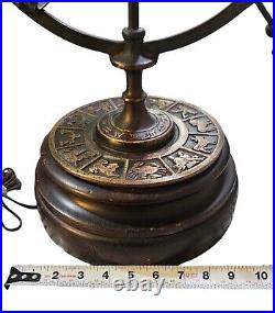 Rare Vintage Armillary Astrological Zodiac Bronze Table Lamp By Frederick Cooper Rare Vintage Armillary Astrological Zodiac Bronze Table Lamp By Frederick Cooper