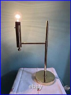 Rare Vintage Bergboms Brass Table Lamp, Sweden 1970s