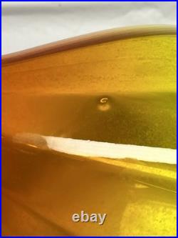 Rare Vintage Blenko Mid Century Modern Amberina Decanter Red Tangerine 18 Inch