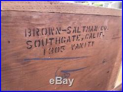 Rare Vintage Brown Saltman of California Vanity by Paul Frankl