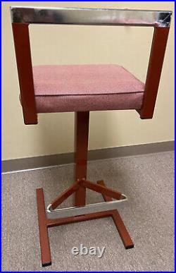 Rare Vintage ChroModern Chair Co. Los Angeles Bar Stool Mid Century Modern Red Rare Vintage ChroModern Chair Co. Los Angeles Bar Stool Mid Century Modern Red