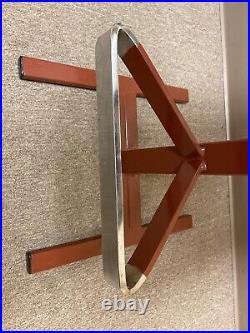 Rare Vintage ChroModern Chair Co. Los Angeles Bar Stool Mid Century Modern Red Rare Vintage ChroModern Chair Co. Los Angeles Bar Stool Mid Century Modern Red