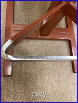 Rare Vintage ChroModern Chair Co. Los Angeles Bar Stool Mid Century Modern Red Rare Vintage ChroModern Chair Co. Los Angeles Bar Stool Mid Century Modern Red