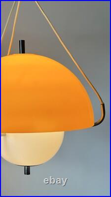 Rare Vintage Estoplast Mid Centruy Space Age Orange Pendant Lamp 60s/70s Rare Vintage Estoplast Mid Centruy Space Age Orange Pendant Lamp 60s/70s