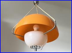 Rare Vintage Estoplast Mid Centruy Space Age Orange Pendant Lamp 60s/70s Rare Vintage Estoplast Mid Centruy Space Age Orange Pendant Lamp 60s/70s